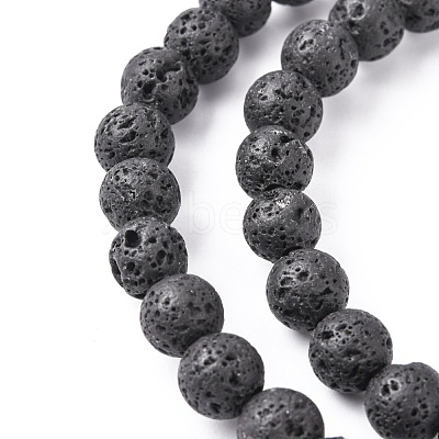 Natural Lava Rock Beads Strands G434-1A-1
