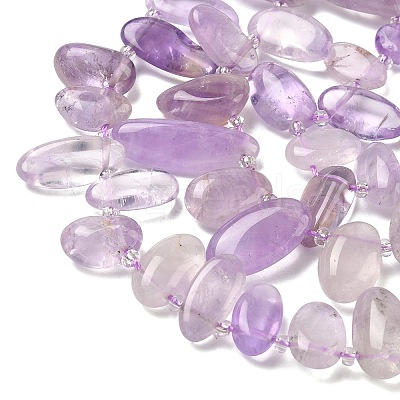 Natural Amethyst Beads Strands G-P604-A08-01-1