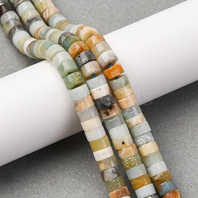 Natural Flower Amazonite Beads Strands G-Z006-C49-1