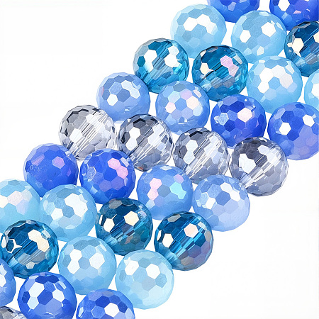 4 Strands Electroplate Glass Bead Strands GLAA-PA0001-09C-1