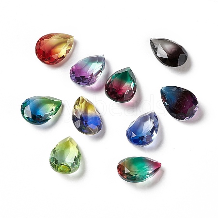 Faceted K9 Glass Rhinestone Cabochons GGLA-A005-24-1