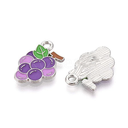 Fruit Alloy Enamel Charms PALLOY-S058-01P-25-1