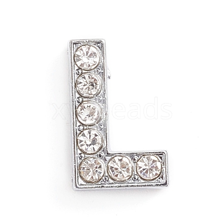 Alloy Slide Charms ALRI-WH0005-09L-P-1