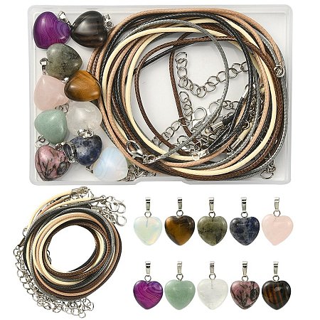 DIY Heart Necklace Making Kit DIY-YW0007-23-1