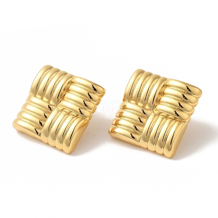 Rack Plating Brass Enamel Stud Earrings EJEW-B062-10G-1