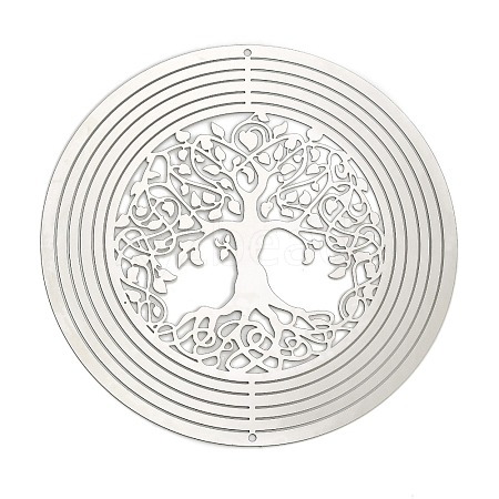 201 Stainless Steel Laser Cut Tree of Life Connector Charms STAS-Z116-02P-06-1