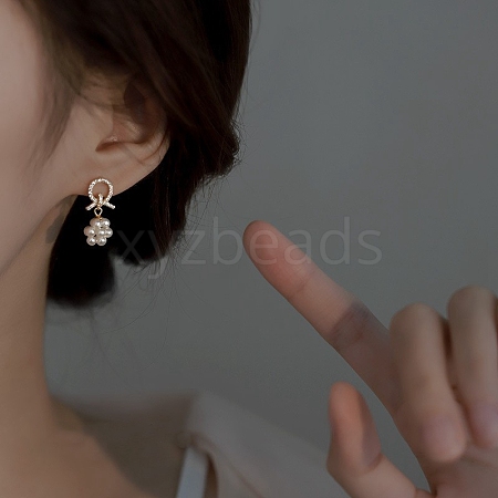 Alloy Rhinestone Dangle Earrings for Women WG80053-43-1