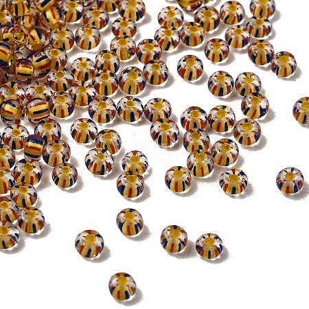 Transparent Stripe Glass Seed Beads LS-GLAA-NH0001-06F-1