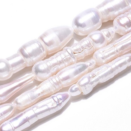 Natural Baroque Pearl Keshi Pearl Beads Strands PEAR-N021-15-03-1