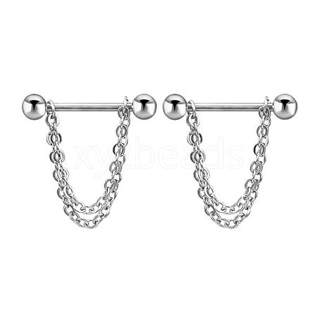 304 Stainless Steel Nipple Rings WG03B2E-10-1