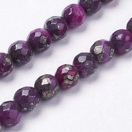 Natural Silver Leaf Jasper Beads Strands G-K181-M03-1