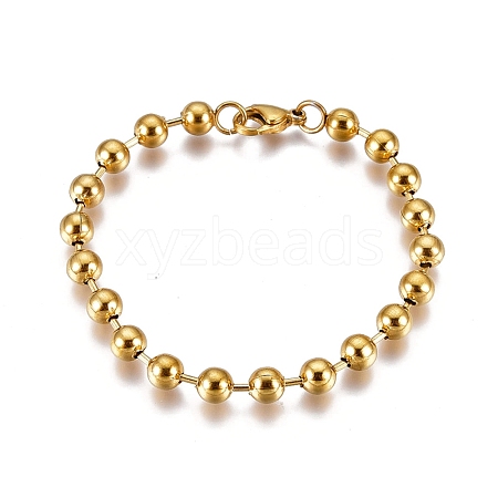 304 Stainless Steel Ball Chain Bracelets BJEW-I288-11G-1
