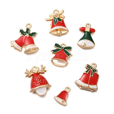 Christmas Theme Alloy Enamel Pendants FIND-M039-01G-1