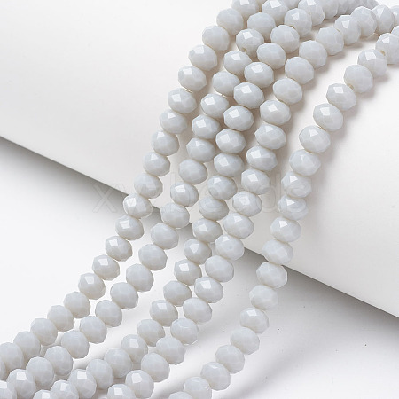 Opaque Solid Color Glass Beads Strands EGLA-A034-P3mm-D15-1