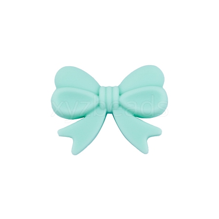 Bowknot Food Grade Silicone Beads PW-WG39907-02-1