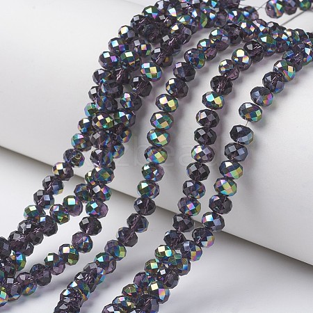Electroplate Transparent Glass Beads Strands LS-EGLA-A034-T4mm-Q09-1