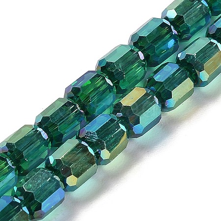 Electroplate Glass Beads Strands EGLA-D030-19F-1