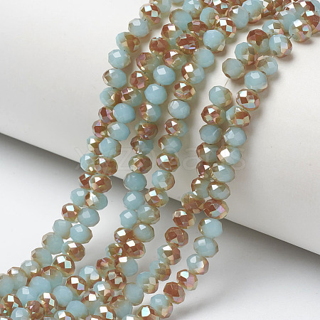 Electroplate Glass Beads Strands EGLA-A034-J4mm-J06-1