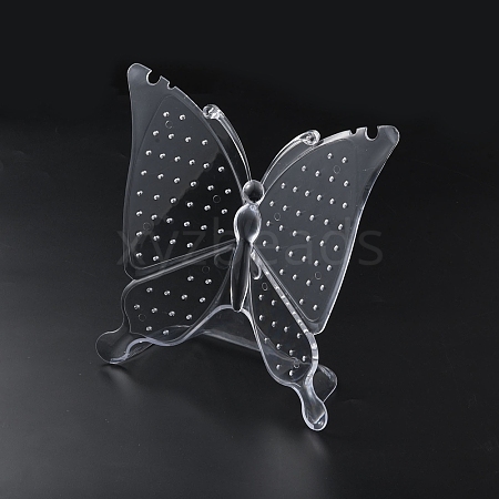 Transparent Acrylic Earring Display Stands EDIS-WH0016-042-1