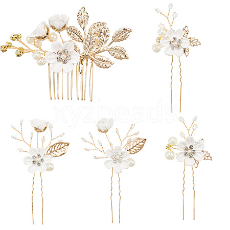 Plastic and Resin and Iron Hairpin Set OHAR-WH20020-04A-1