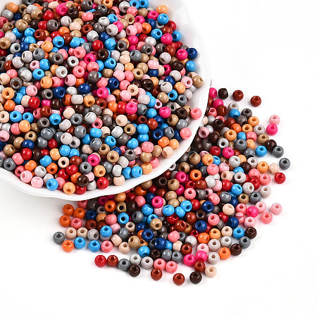 Baking Paint Glass Seed Beads SEED-N007-02G-1