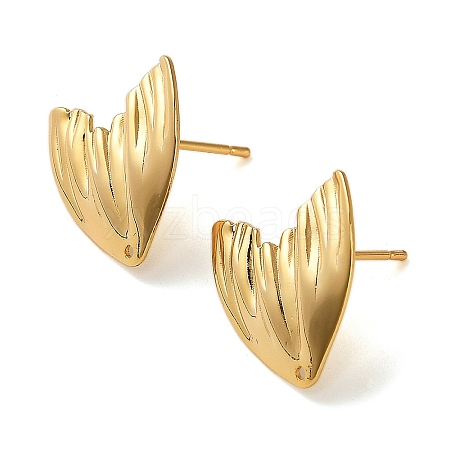 Brass Stud Earring Findings KK-P285-03G-1