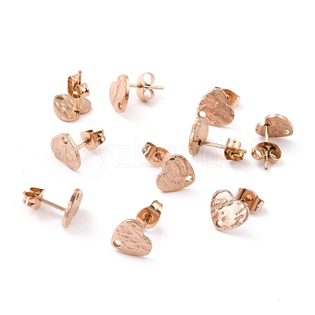 Ion Plating(IP) 304 Stainless Steel Stud Earring Findings STAS-I183-05A-RG-1