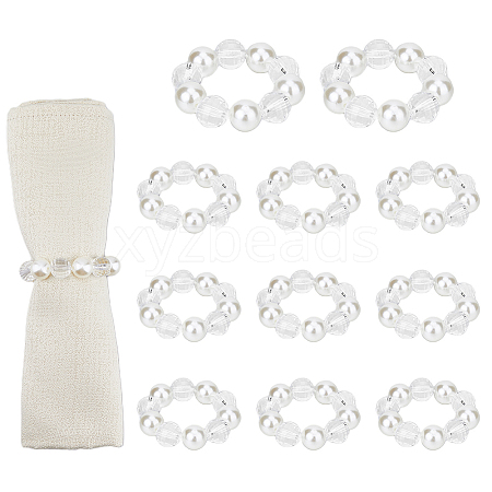 Acrylic Beaeded Napkin Rings AJEW-FH00003-1