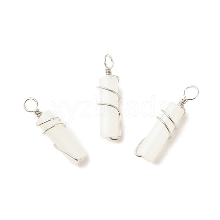 Natural White Jade Pendants PALLOY-JF01575-11-1