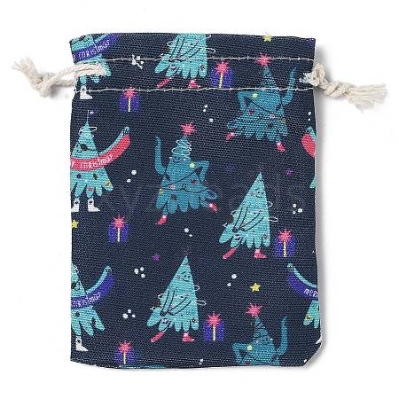 Christmas Theme Cloth Printed Storage Bags ABAG-F010-02A-05-1