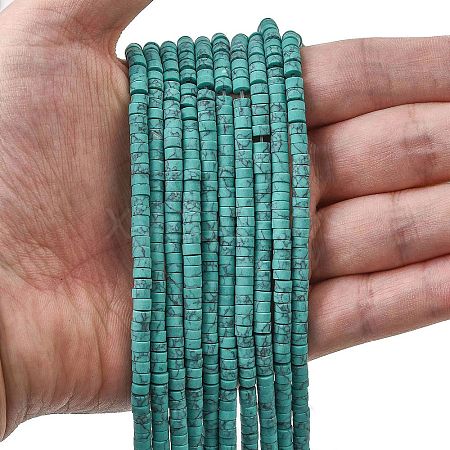 Dyed Synthetic Turquoise Beads Strands G-Z089-A04-O-1