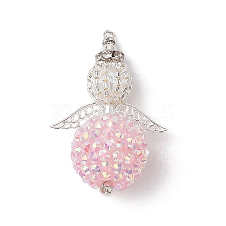 Glass Seed Beads Alloy Pendants PALLOY-MZ00283-01-1