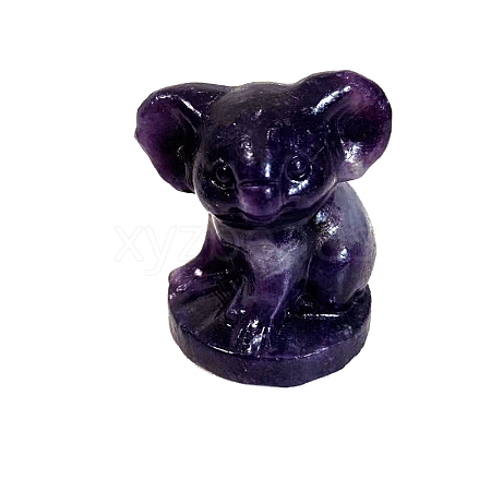 Natural Lepidolite Carved Koala Statue PW-WG46900-04-1