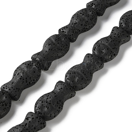 Fish Dyed Natural Lava Rock Beads Strands G-O126-01A-07-1