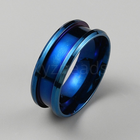 304 Stainless Steel Grooved Finger Ring Settings LS-RJEW-WH0010-08C-BL-1