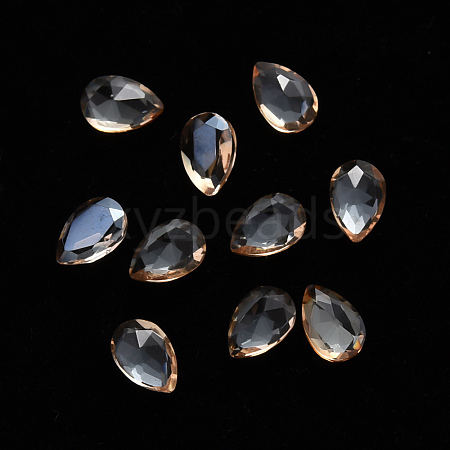 Teardrop Transparent Glass Cabochons MRMJ-T009-127B-1