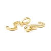 Rack Plating Eco-Friendly Brass Letter Pendants KK-K265-02G-S-2