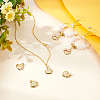 BENECREAT 6Pcs 3 Colors Brass Micro Pave Clear Cubic Zirconia Charms ZIRC-BC0001-15-6