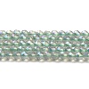 Electroplate Transparent Glass Beads Strands X-GLAA-H021-01A-FR07-2