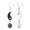 3 Pairs 3 Style Alloy Enamel Yin Yang Matching Asymmetrical Earrings EJEW-JE04894-5