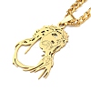 304 Stainless Steel Pendant Necklaces NJEW-L118-01G-1