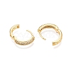 Ring Brass Hoop Earrings EJEW-N054-58G-3