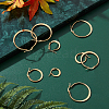 Unicraftale 12 Pairs 6 Style 304 Stainless Steel Flat Hoop Earrings EJEW-UN0002-16-6