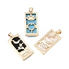 Brass Micro Pave Clear Cubic Zirconia Pendants CU-CBAE7DF-08G-1