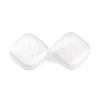 Rhombus Drawbench Brass Stud Earrings for Women EJEW-G391-15S-3