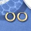 Ion Plating(IP) 304 Stainless Steel Huggie Hoop Earrings X-EJEW-F111-16mm-G-4