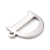 Tarnish Resistant 304 Stainless Steel Charms STAS-H112-D-P-3