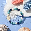 Summer Beach Turtle Dyed Synthetic Turquoise Bracelets BJEW-JB10896-02-2