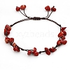 Synthetic Coral Braided Bead Bracelets PW-WG9F0E9-21-1