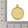 Rack Plating Brass Clear Cubic Zirconia Eye Pendants KK-C074-51G-3